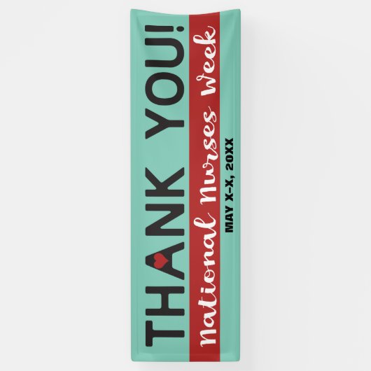 Nationale verpleegweek bedankt spandoek (Verticaal)