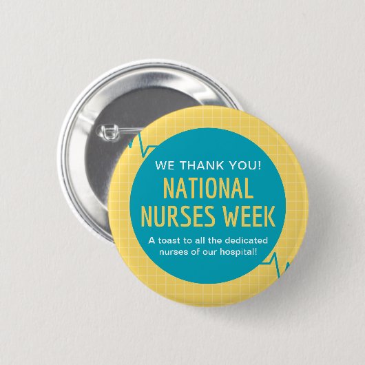 Nationale verpleegweek ronde button 5,7 cm (Voorkant /achterkant)