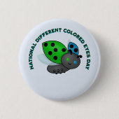Nationale Verschillende Gekleurde Ogen Dag Ronde Button 5,7 Cm (Voorkant)