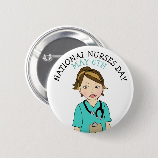 Nationale verzekeringsdag 6 mei ronde button 5,7 cm (Voorkant /achterkant)