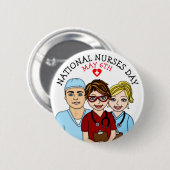 Nationale verzekeringsdag 6 mei ronde button 5,7 cm (Voorkant /achterkant)