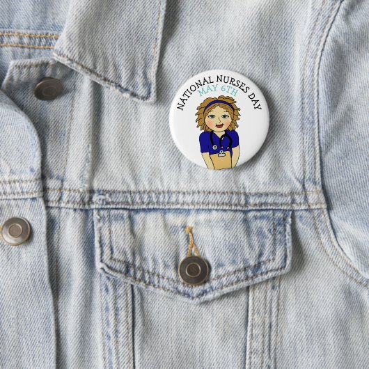 Nationale verzekeringsdag 6 mei ronde button 5,7 cm (In situ)