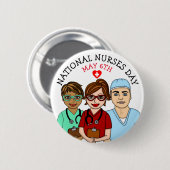 Nationale verzekeringsdag 6 mei ronde button 5,7 cm (Voorkant /achterkant)