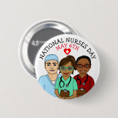 Nationale verzekeringsdag 6 mei ronde button 5,7 cm (Voorkant /achterkant)