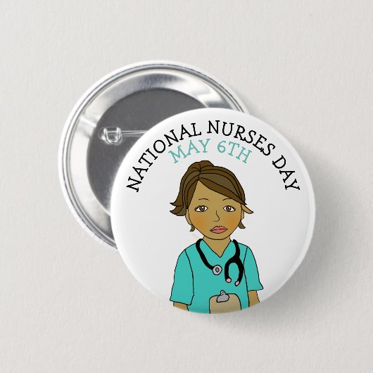 Nationale verzekeringsdag 6 mei ronde button 5,7 cm (Voorkant /achterkant)