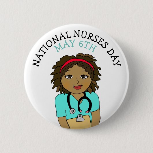 Nationale verzekeringsdag 6 mei ronde button 5,7 cm (Voorkant)