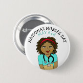 Nationale verzekeringsdag 6 mei ronde button 5,7 cm (Voorkant /achterkant)