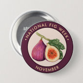 Nationale Vijg Week, vijgenillustratie Ronde Button 7,6 Cm (Voorkant /achterkant)