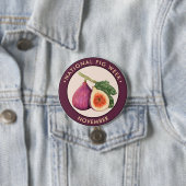 Nationale Vijg Week, vijgenillustratie Ronde Button 7,6 Cm (In situ)