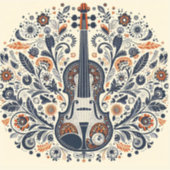 Nationale Viooldag op maat gesneden vinyl Sticker (Voorkant)