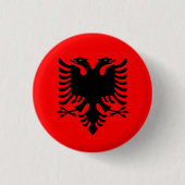 Nationale vlag Albanië Ronde Button 3,2 Cm (Voorkant)