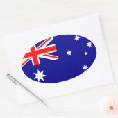 Nationale vlag Australië Ovale Sticker (Envelop)
