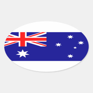 Nationale vlag Australië Ovale Sticker