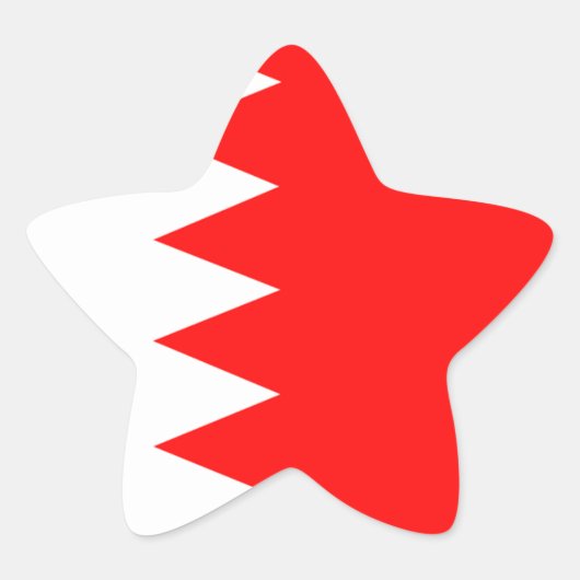 Nationale vlag Bahrein Ster Sticker (Voorkant)