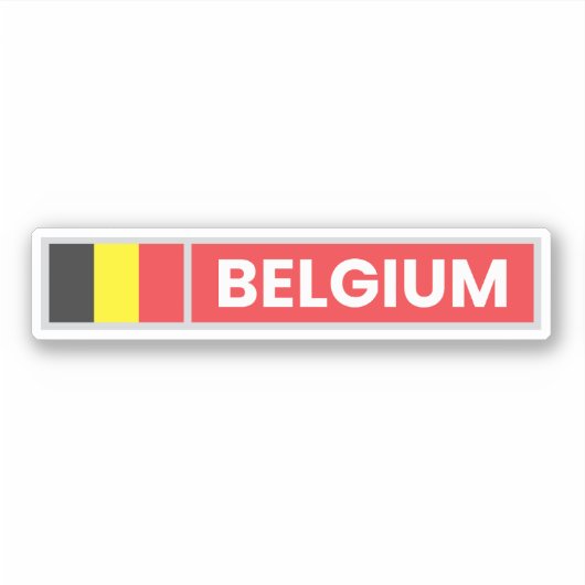Nationale vlag België Sticker (Voorkant)