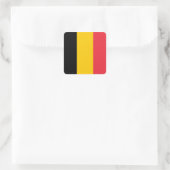 Nationale vlag België Vierkante Sticker (Tas)