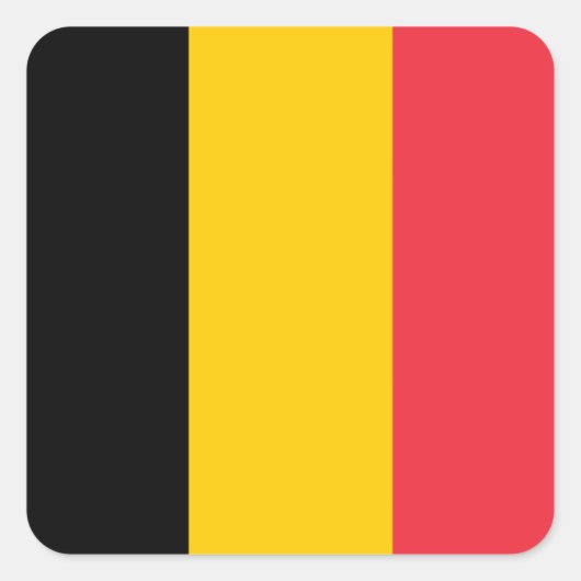 Nationale vlag België Vierkante Sticker (Voorkant)