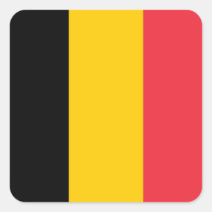 Nationale vlag België Vierkante Sticker