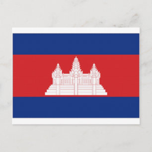 Nationale vlag Cambodja Briefkaart