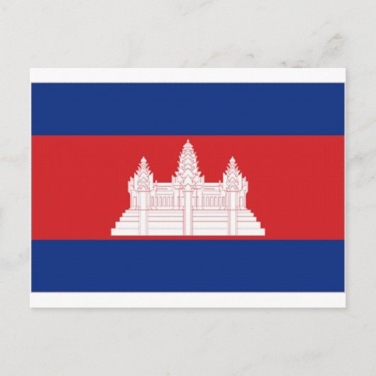Nationale vlag Cambodja Briefkaart (Voorkant)