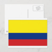 Nationale vlag Colombia Briefkaart (Voorkant / Achterkant)