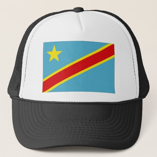 Nationale vlag Congo Kinshasa Trucker Pet (Voorkant)