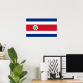 Nationale vlag Costa Rica - Costa Rica Poster (Thuiskantoor)