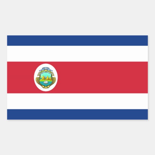 Nationale vlag Costa Rica - Costa Rica Rechthoekige Sticker (Voorkant)