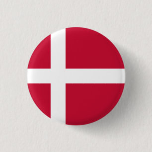 Nationale vlag Denemarken Ronde Button 3,2 Cm