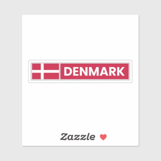 Nationale vlag Denemarken Sticker (Vel)