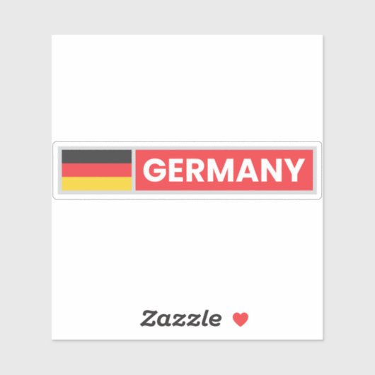 Nationale vlag Duitsland Sticker (Vel)