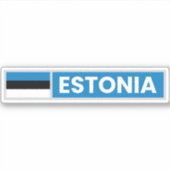 Nationale vlag Estland Sticker (Voorkant)