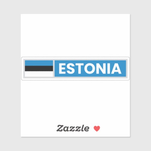 Nationale vlag Estland Sticker (Vel)