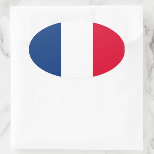 Nationale vlag Frankrijk Ovale Sticker (Tas)