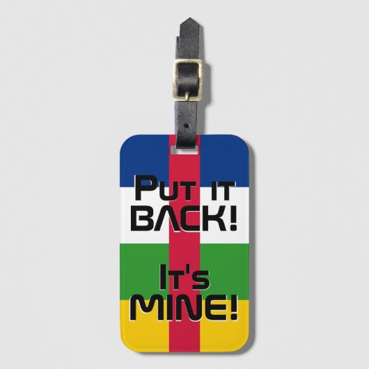 Nationale vlag Funny Lugga Bagagelabel (Voorkant (verticaal))