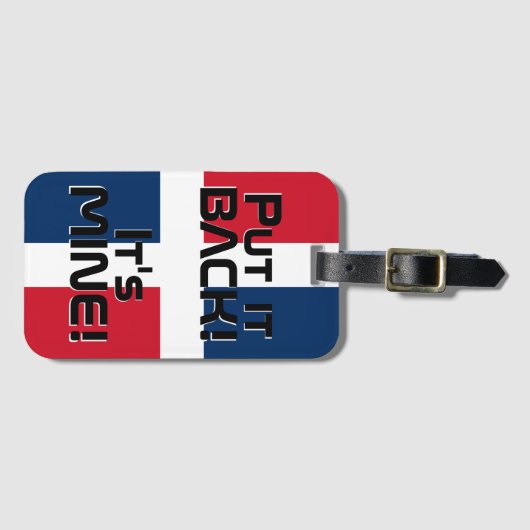 Nationale vlag Funny Patriotic Bagagelabel (Voorkant (horizontaal))