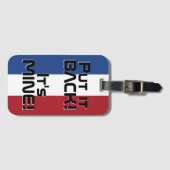 Nationale vlag Funny Patriotic Bagagelabel (Voorkant (horizontaal))