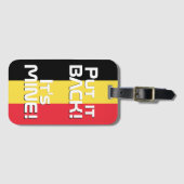 Nationale vlag Funny Patriotic België Bagagelabel (Voorkant (horizontaal))