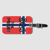 Nationale vlag Funny Patriotic Noorwegen Bagagelabel (Voorkant (horizontaal))