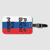 Nationale vlag Funny Patriotic Slowakije Bagagelabel (Voorkant (horizontaal))