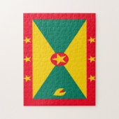 Nationale vlag Grenada Caraïben. Legpuzzel (Verticaal)