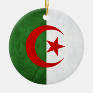 Nationale vlag Grunge Algerije Keramisch Ornament