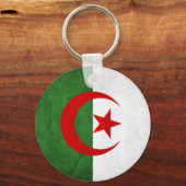 Nationale vlag Grunge Algerije Sleutelhanger (Voorkant)