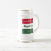 Nationale vlag Hongarije Onafhankelijkheidsdag Bierpul (Voorkant rechts)