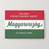 Nationale vlag Hongarije Onafhankelijkheidsdag Button (Voorkant)