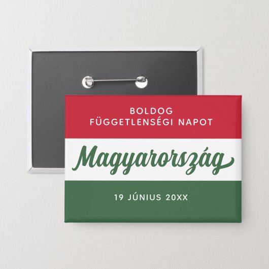 Nationale vlag Hongarije Onafhankelijkheidsdag Button (Voorkant / Achterkant)