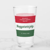 Nationale vlag Hongarije Onafhankelijkheidsdag Glas (Voorkant)