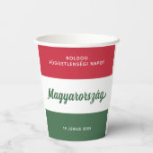 Nationale vlag Hongarije Onafhankelijkheidsdag Papieren Bekers (Achterkant)