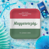 Nationale vlag Hongarije Onafhankelijkheidsdag Papieren Bordje (Feest)