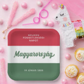 Nationale vlag Hongarije Onafhankelijkheidsdag Papieren Bordje (Feest)